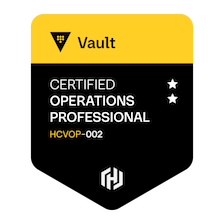 HashiCorp Certified: Vault Operations Professional badge